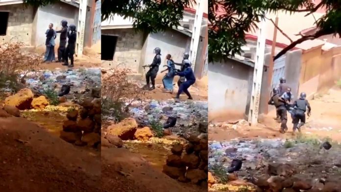 Guinée - La police utilise une femme comme bouclier humain - VIDEO