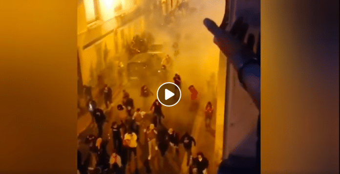 Nantes la police inonde la ville d'un impressionnant nuage de gaz lacrymogènes - VIDEO