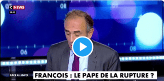 Le pape souhaite "laisser mourir le christianisme et laisser la place à l'Islam" dénonce Eric Zemmour