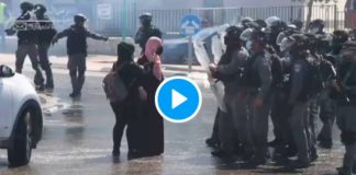 Les soldats israéliens projettent violemment au sol une femme palestinienne - VIDEO