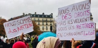 Paris - manifestation pour dénoncer les « lois islamophobes et la discrimination anti-musulmane » 