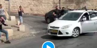 Al-Aqsa un colon israélien fonce avec son véhicule et écrase des Palestiniens à Jérusalem - VIDEO (1)