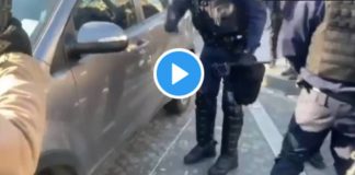 « Convoi de la Liberté » Un policier brise la vitre d’un automobiliste -VIDEO