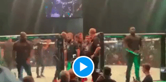 UFC Khabib brandit le drapeau palestinien après la victoire de Belal Muhammad